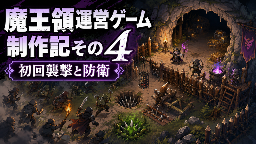 魔王領運営ゲームの初回襲撃を考える｜遠征と防衛がつながる制作記その4