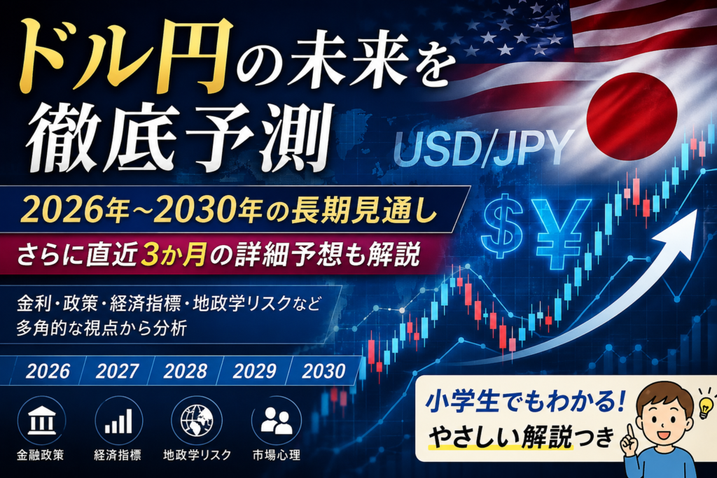 AIがドル円は2030年にいくらになるかを予想！直近3か月と長期見通しを徹底分析