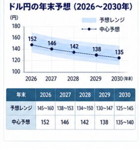 ドル円の年末予想（2026〜2030年）